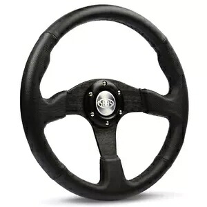 SAAS ステアリング ホイール レザー 14 インチ ADR ブラック スポーク SAAS Steering Wheel Leather 14\