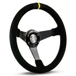 SAAS ステアリング ホイール スエード 350mm ADR ドリフター イエローステッチ SAAS Steering Wheel Suede 350mm ADR Drifter Yellow Stitch 【並行輸入品】