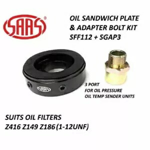 SAAS SGAP3 SFF112 オイルアダプター サンドイッチプレート F/油温プレス Z416 Z149 Z186用 SAAS SGAP3 SFF112 Oil Adaptor Sandwich Plate F/Oil Temp Press for Z416 Z149 Z186 【並行輸入品】