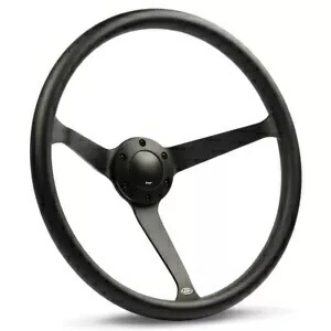 SAAS ステアリング ホイール ポリ 15 インチ クラシック ディープ ディッシュ ブラック アロイ ソリッド SAAS Steering Wheel Poly 15\