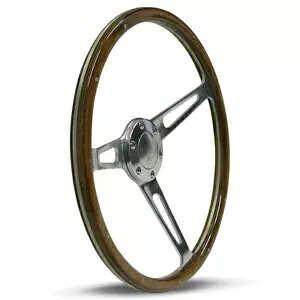 SAAS ステアリング ホイール ウッド 380mm ADR クラシック ポリッシュアロイ スロット + リベット SAAS Steering Wheel Wood 380mm ADR Classic Polished Alloy Slots + Rivet 【並行輸入品】