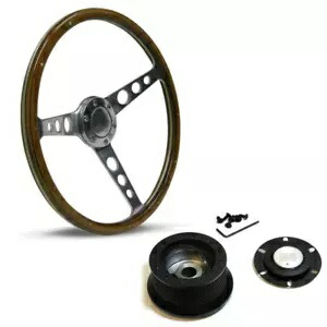 SAAS クラシックウッド 380mm ステアリングホイール & ハブアダプター ホールデン WB 1971-1980 用 SAAS Classic Wood 380mm Steering Wheel & Hub Adapter For Holden WB 1971-1980 【並行輸入品】