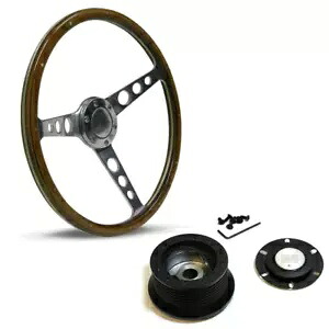 SAAS クラシック ウッド 15 インチ ステアリング ホイール & ボス キット ホールデン HX 1971-1980 用 SAAS Classic Wood 15\