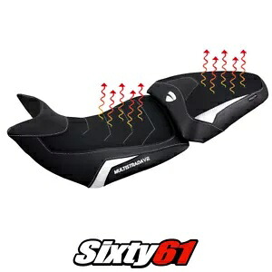 Ducati Multistrada V2 2021-2023 2024 コンフォート ヒーター付きシートカバー Tappezzeria ホワイト Ducati Multistrada V2 2021-2023 2024 Comfort Heated Seat Cover Tappezzeria White 【並行輸入品】