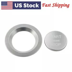 車のキーレスエンジンスタートボタンカバー リング付き ジャガー F タイプ XE シルバー USA Car Keyless Engine Start Button Cover w/ Ring For Jaguar F-Type XE Silver USA 【並行輸入品】