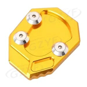 ヤマハ YZF-R1 2009-2015 14 13 ゴールドビッグサイドスタンドキックスタンドプレートパッド For Yamaha YZF-R1 2009-2015 14 13 Gold Big Side Stand Kickstand Plate Pad 【並行輸入品】