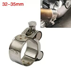 32mm-35mm エキゾーストパイプクランプ ステンレススチールマフラー 固定キャリパーモーター US 32mm-35mm Exhaust Pipe Clamp Stainless Steel Muffler Fixed Caliper Motor US 【並行輸入品】