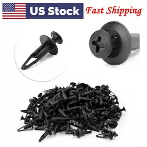 100 個フォードリンカーン車体プッシュピンリベットリテーナーファスナーバンパークリップ 100pcs For Ford Lincoln Car Body Push Pin Rivet Retainer Fastener Bumper Clip 【並行輸入品】