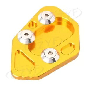 フットサイドキックスタンドプレートパッド BMW F800R 2009-2014 HP2 スポーツ 2008-2010 ゴールドに適合 Foot Side Kickstand Plate Pad Fit BMW F800R 2009-2014 HP2 Sport 2008-2010 Gold 【並行輸入品】