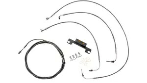 LA チョッパーズ ステンレス エイプ ストック プラグアンドプレイ ケーブル キット 21 ハーレー ツーリング ABS付き LA Choppers Stainless Ape Stock Plug-and-Play Cable Kit 21 Harley Touring w/ABS 【並行輸入品】
