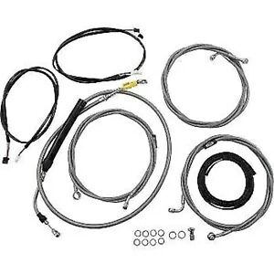 LA CHOPPERS LA-8056KT3-13 12-14 インチエイプ用編組ケーブル & ブレーキキット LA CHOPPERS LA-8056KT3-13 Braided Cable & Brake Kit for 12-14\
