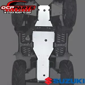 新品 2009 - 2024 OEM 純正 SUZUKI KINGQUAD 500 750 2 ピースメインスキッドプレートセット NEW 2009 - 2024 OEM GENUINE SUZUKI KINGQUAD 500 750 2 PIECE MAIN SKID PLATE SET 【並行輸入品】