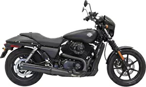 Bassani ブラック 4 インチ スリップオン エキゾースト マフラー 2015-2019 ハーレーダビッドソン XG ストリート Bassani Black 4\