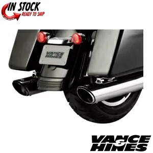 バンス&ハインズ ツイン スラッシュ ラウンド デュアル スリップオン マフラー クローム #16672 Vance & Hines Twin Slash Round Dual Slip-On Mufflers Chrome #16672 【並行輸入品】