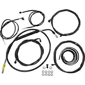 LA CHOPPERS ブラック ミッドナイト ケーブル & ブレーキ ライン キット 15-17 インチ LA CHOPPERS Black Midnight Cable & Brake Line Kit 15-17\