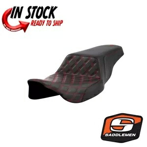 サドルメン ステップアップ フロント ラティス レッドゲル ラティスステッチ 08年-23年 ハーレーツーリング SADDLEMEN STEP UP FRONT LATTICE RED GEL LATTICE STITCH 08-23 HARLEY TOURING 【並行輸入品】