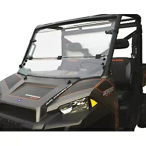 Moose Utility フル折りたたみフロントガラス ハードコート済み Polaris 2317-0369 Moose Utility Full Folding Windshield Hardcoated for Polaris 2317-0369 【並行輸入品】