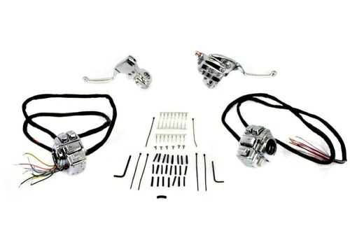 クロームハンドルバーコントロールキットはハーレーダビッドソン 22-1171 に適合します。 Chrome Handlebar Control Kit fits Harley-Davidson 22-1171 【並行輸入品】