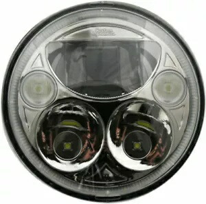 カスタム ダイナミクス 7 インチ ラウンド TruBeam LED ヘッドランプ クローム 2001-1263 Custom Dynamics 7\