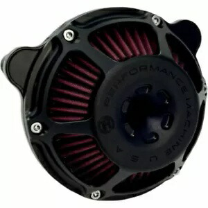 パフォーマンスマシン MaxHP Ops Stage 1 エアクリーナー ハーレー ツーリング 50mm ブラック Performance Machine MaxHP Ops Stage 1 Air Cleaner Harley Touring 50mm Black 【並行輸入品】