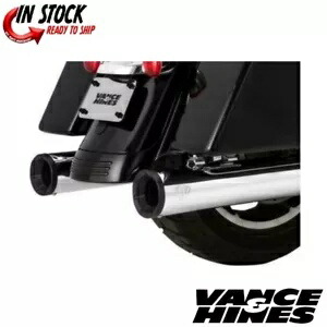 バンス&ハインズ エリミネーター 400 デュアル スリップオン マフラー クローム/ブラック #16708 Vance & Hines Eliminator 400 Dual Slip-On Mufflers Chrome/Black #16708 【並行輸入品】