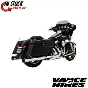 バンス&ハインズ エリミネーター 400 デュアル スリップオン マフラー クローム/ブラック #16706 Vance & Hines Eliminator 400 Dual Slip-On Mufflers Chrome/Black #16706 【並行輸入品】
