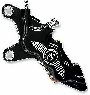 Performance Machine フロント左 6 ピストン ブレーキ キャリパー ハーレー 13 インチ ブラック Performance Machine Front Left 6-Piston Brake Caliper Harley 13\