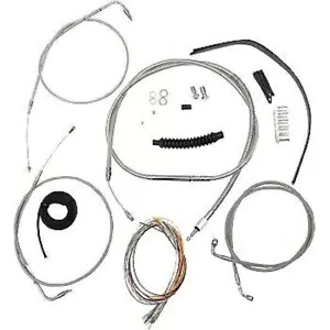 LA CHOPPERS ステンレス編組ハンドルバーケーブル/ブレーキラインキット LA CHOPPERS Stainless Braided Handlebar Cable/Brake Line Kit 【並行輸入品】｜カスタムパーツ WORLD倉庫