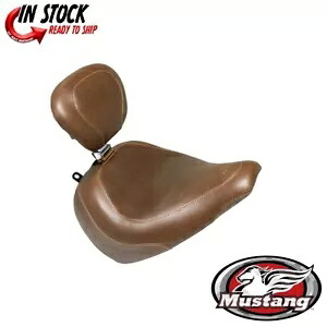 マスタング ワイドトリッパー ソロシート ブラウン スムースフロント 背もたれ付き 0802-1254 Mustang Wide Tripper Solo Seat Brown Smooth Front Includes Backrest 0802-1254 【並行輸入品】