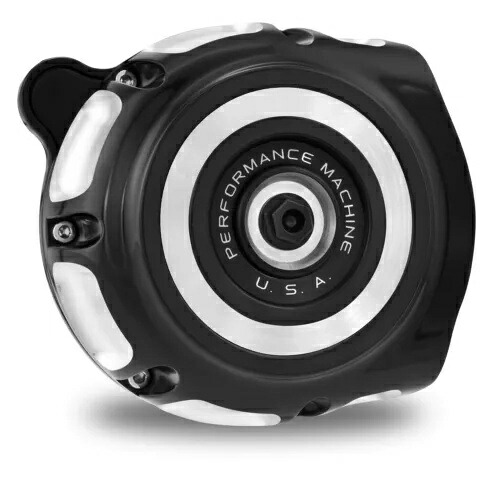 パフォーマンスマシン PM コントラストカット ヴィンテージ エアクリーナー ハーレー ツインカム ブラック Performance Machine PM Contrast Cut Vintage Air Cleaner Harley Twin Cam Black 【並行輸入品】