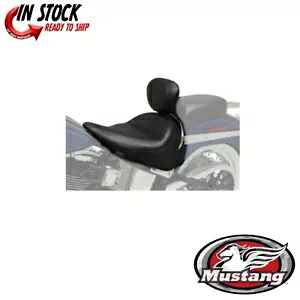 マスタング ワイド ヴィンテージ ドライバーシート バックレスト付き 2005-17 ハーレー ソフテイル FLSTN 用 Mustang Wide Vintage Driver Seat w/ Backrest for 2005-17 Harley Softail FLSTN 【並行輸入品】|カスタムパーツ WORLD倉庫