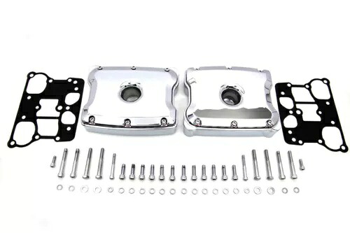 ハーレーダビッドソン用クロームロッカーボックスセット by V-Twin Chrome Rocker Box Set for Harley Davidson by V-Twin 【並行輸入品】|カスタムパーツ WORLD倉庫