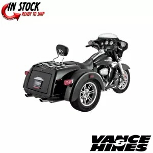 Vance & Hines クローム デラックス スリップオン エキゾースト マフラー 2009-2016 ハーレー トライク用 Vance & Hines Chrome Deluxe Slip-On Exhaust Mufflers for 2009-2016 Harley Trike 【並行輸入品】|カスタムパーツ WORLD倉庫