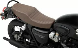 レトロ クラシック ステッチ ビニール 2 アップ シート 0810-2215 ブラウン ボンネビル T100/120用 Retro Classic Stitch Vinyl 2-Up Seat 0810-2215 Brown For Bonneville T100/120 【並行輸入品】