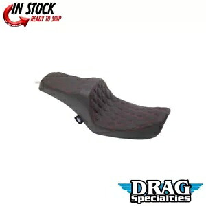 ドラッグ スペシャリティーズ プレデター III レッド ダイヤモンド シート ハーレー FXD/FXDWG 96-03 用 Drag Specialties Predator III Red Diamond Seat for Harley FXD/FXDWG 96-03 【並行輸入品】｜カスタムパーツ WORLD倉庫 88,330円