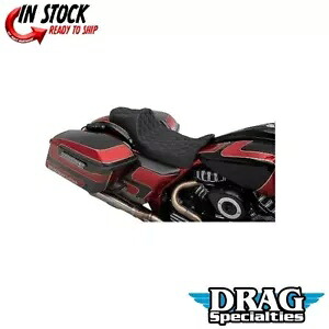 ドラッグ プレデター 2-アップ シルバー ダイヤモンド ステッチ シート エクステンデッド リーチ ツーリング用 08-21 Drag Predator 2-Up Silver Diamond Stitch Seat Extended Reach for Touring 08-21 【並行輸入品】
