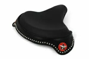V-Twin ハーレーダビッドソン用スカート付きブラックレザーソロシート Black Leather Solo Seat with Skirt for Harley Davidson by V-Twin 【並行輸入品】