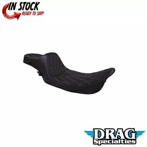 ドラッグ スペシャリティーズ エクステンデッド リーチ プレデター シート シルバー ダイヤモンド ステッチ付き 0801-1370 Drag Specialties Extended Reach Predator Seat w/ Silver Diamond Stitch 0801-1370 【並行輸入品】