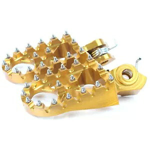 スズキ RMZ 450 2005 - 2007 ACCOSSATO フットペグ エクストラワイド ゴールド エルガル オフロード SUZUKI RMZ 450 2005 - 2007 ACCOSSATO FOOTPEGS EXTRA WIDE GOLD ERGAL OFFROAD 【並行輸入品】|カスタムパーツ WORLD倉庫