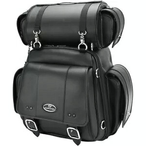 Saddlemen CD3600 シーシーバーバッグ ロールバッグ付き レザー/リジッド オートバイ荷物 Saddlemen CD3600 Sissy Bar Bag w/ Roll Bag Leather/Rigid Motorcycle Luggage 【並行輸入品】｜カスタムパーツ WORLD倉庫