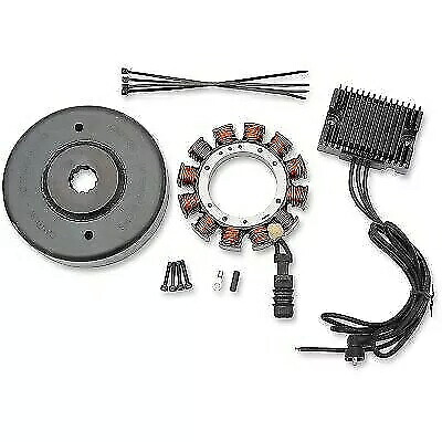 Drag Specialty ハーレー用ヘビーデューティー 32 アンペア充電キット ブラック レギュレーター付き Drag Specialties Heavy Duty 32-Amp Charging Kit for Harley w/Black Regulator 【並行輸入品】