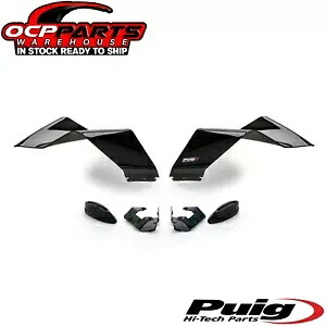 新品 Puig 2020 - 2023 ヤマハ YZF-R1 R1M ブラック フロント GP スポイラー 20523N NEW PUIG 2020 - 2023 YAMAHA YZF-R1 R1M BLACK FRONT GP SPOILER 20523N 【並行輸入品】