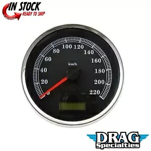 Drag Specialty 2210-0464 5 インチ プログラマブル電子スピードメーター (KPH / KMH) Drag Specialties 2210-0464 5\