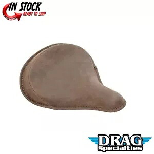 ドラッグスペシャリティーズ 0806-0050 ラージブラウンディストレストレザースプリングソロシート Drag Specialties 0806-0050 Large Brown Distressed Leather Spring Solo Seat 【並行輸入品】