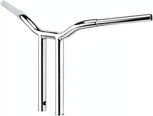 LA チョッパーズ 1 1/4 インチ クローム ケイジ ファイター 10 インチ T バー ストレート ハンドルバー ハーレー FXD LA Choppers 1 1/4\