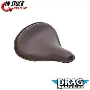ドラッグスペシャリティーズ ブラウンレザーラージスプリングソロシート 0806-0049 Drag Specialties Brown Leather Large Spring Solo Seat 0806-0049 【並行輸入品】
