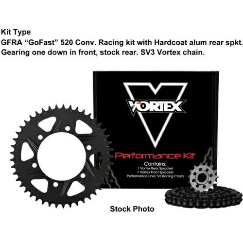 Vortex ヤマハ R1 2006-2008 V3 チェーン スプロケット キット 16-45 520RX3 Vortex Yamaha R1 2006-2008 V3 Chain Sprocket Kit 16-45 520RX3 【並行輸入品】|カスタムパーツ WORLD倉庫