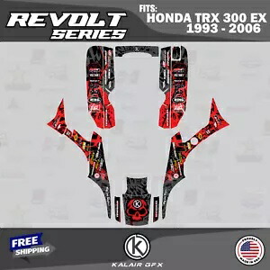HONDA TRX 300 EX (93-06) TRX300 16 Mil Revolt-Red 用グラフィックスキット Graphics Kit for HONDA TRX 300 EX (93-06) TRX300 16 Mil Revolt-Red 【並行輸入品】