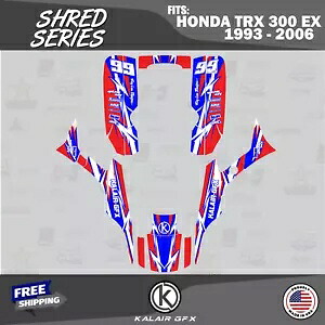 HONDA TRX 300 EX (93-06) TRX300 16 MIL シュレッド-レッド-ブルー用グラフィックスキット Graphics Kit for HONDA TRX 300 EX (93-06) TRX300 16 MIL Shred-Red-Blue 【並行輸入品】