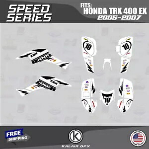 HONDA TRX400EX (2005-2007) 16MIL Speed シリーズ用グラフィックスキット - ホワイト Graphics Kit for HONDA TRX400EX (2005-2007) 16MIL Speed Series - White 【並行輸入品】